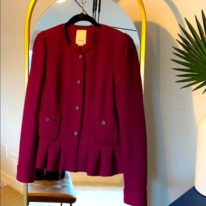Beautiful purple blazer Elevenses Anthropologie 6